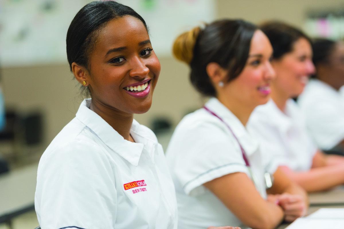 Female Nursing Students in classroom